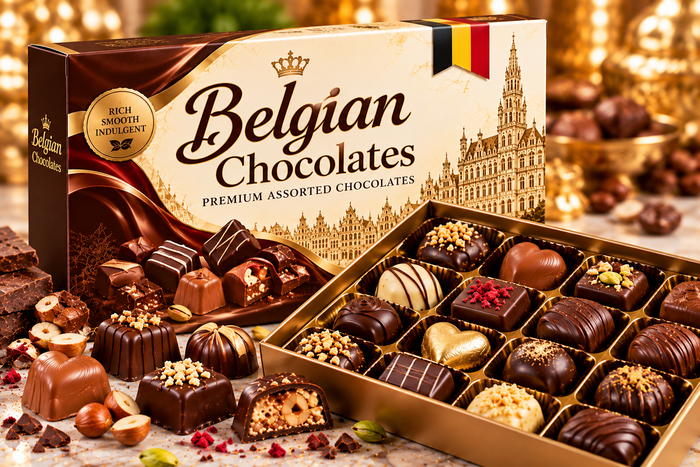 Belgian Chocolates – 290g × 8 Carton