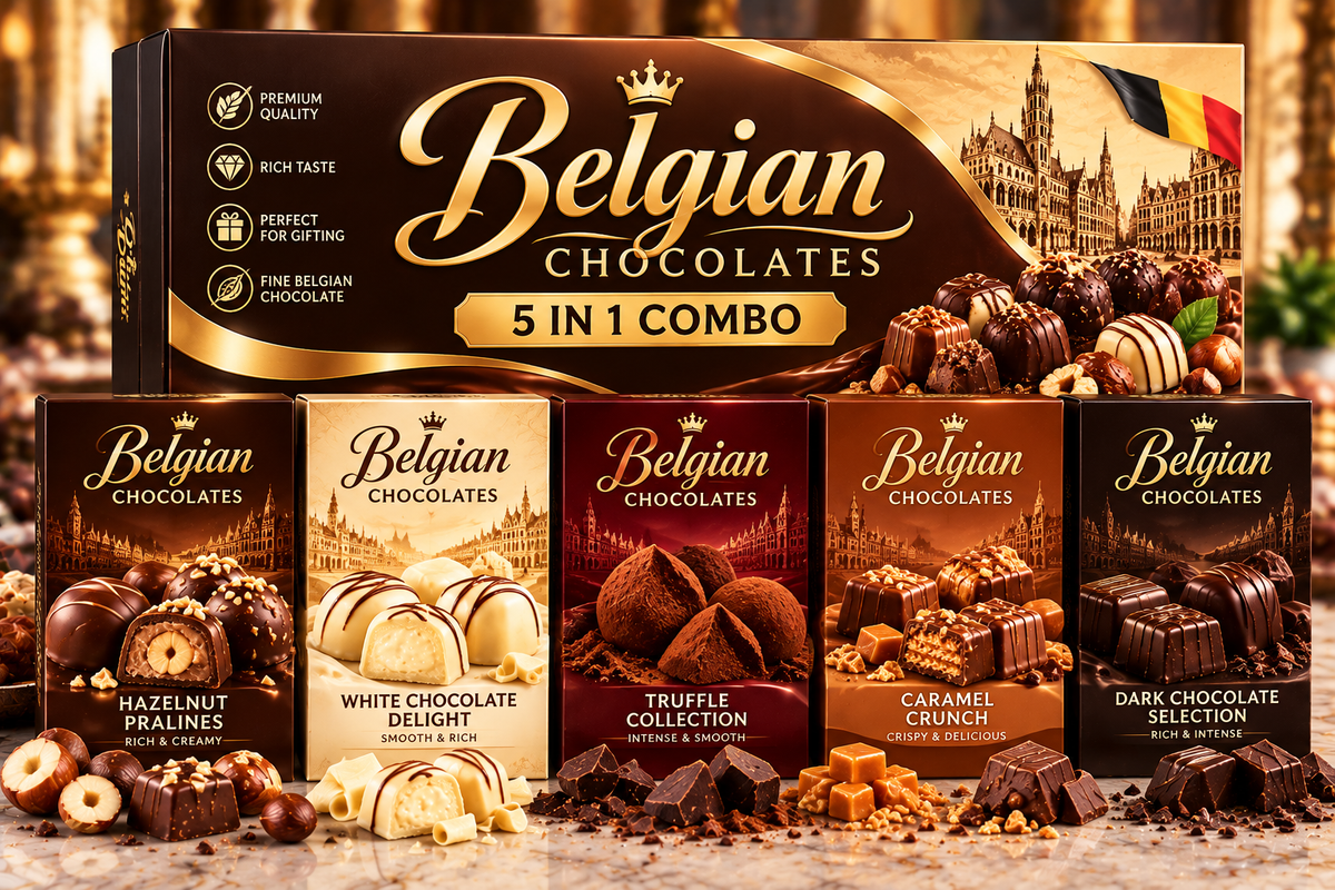Belgian Chocolates 5 in 1 Combo
